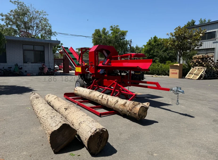 Customized 22ton Log Splitter Firewood Processor Forestry Machinery With Log Table Home Use Farm