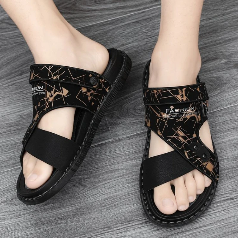 Men's Soft Open Toe Platform Sandals For Beach_voghion.com