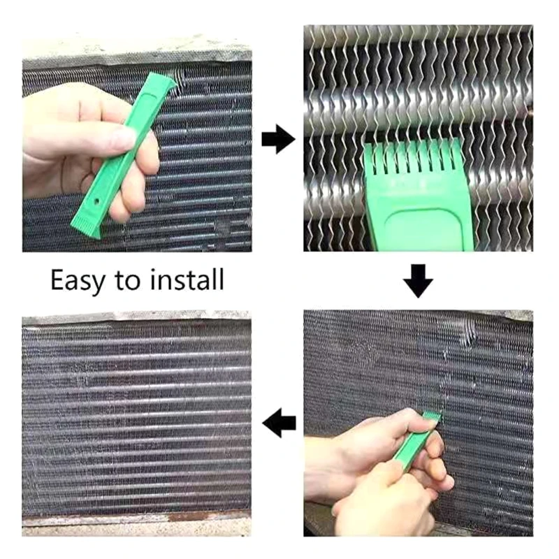 E5BE 6 Pcs FCR6 Airconditioner Fin Reparatie Kam Set Spoel Borstel Condensor Auto A/C Radiator Condensor fin Stijltang