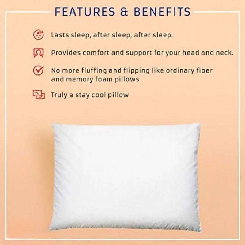 Traditional Buckwheat Pillow Organic Cotton with Natural Technology for Cool Sleep, Neck Support for Back  White