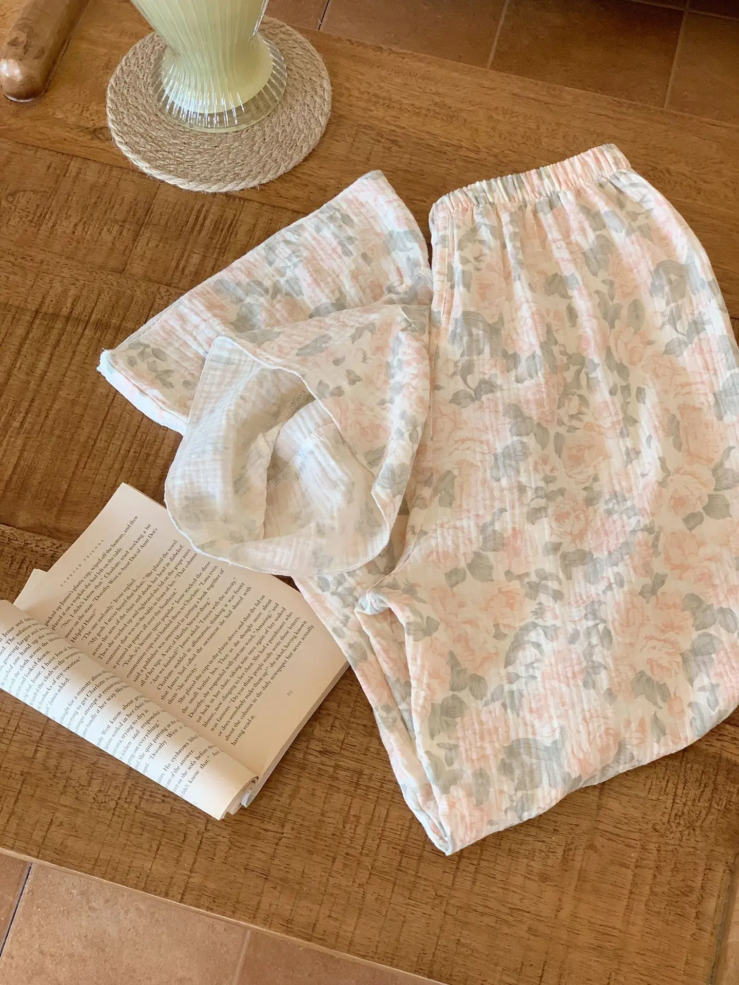 New Two Piece Set Stitch Pajama Autumn New Floral Long Sleeve Sleepwear Women's Cotton Pyjamas Set Loose Night Wear Female