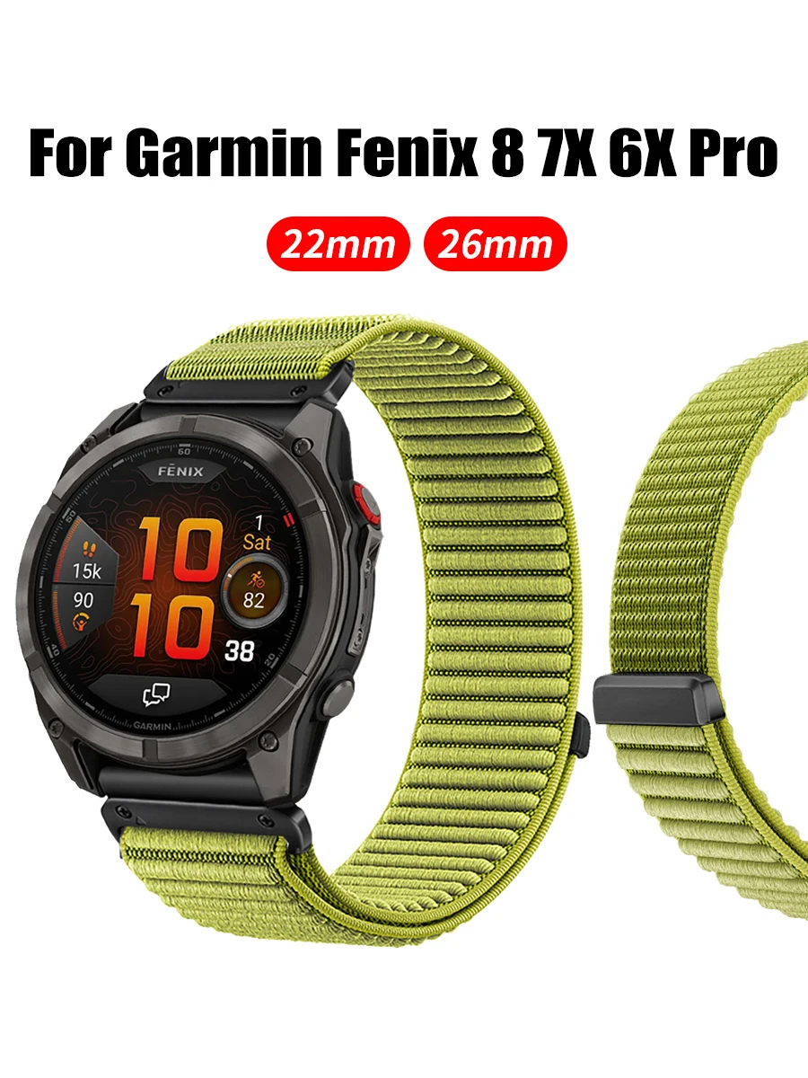QuickFit 22 mm 26 mm sport nylon band voor Garmin Fenix 8 Epix Pro Gen2 47 mm 51 mm Fenix 7 7X 6 6X Pro/Enduro 3 armband horlogebanden - afbeelding 2
