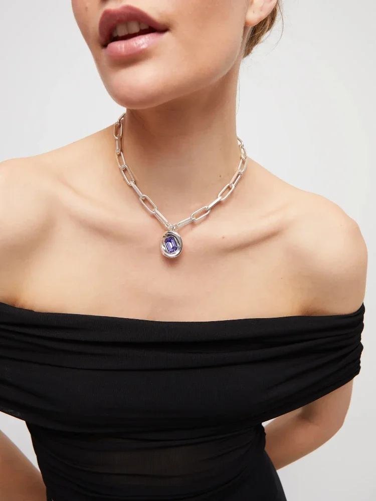 Stijlvolle UNOde50 ketting: zilver en 18K goud, prijs gesneden elegantie