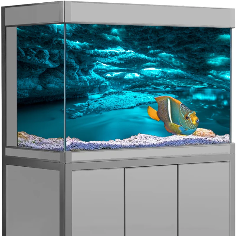 Fish Tank Decor Aquarium Background Sticker,Cloud HD Printing Wallpaper Fish Tank Backdrop Decorations PVC  aquarium accesories