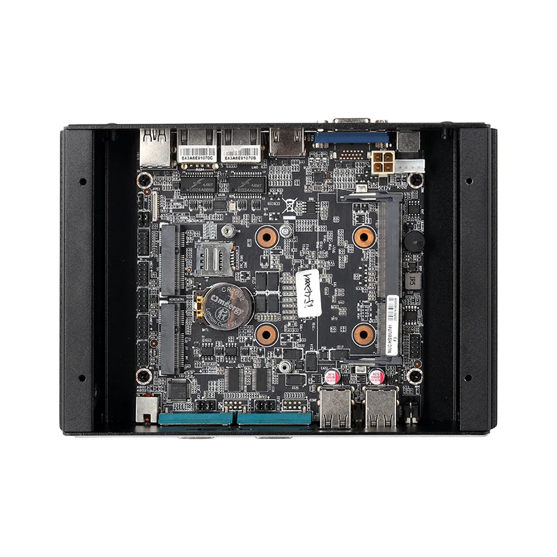 كمبيوتر صناعي 6x COM 2x إيثرنت Mini PCIe توسيع WiFi 4G HDMI VGA 6xUSB GPIO Intel i5 4200U معالج Windows Linux