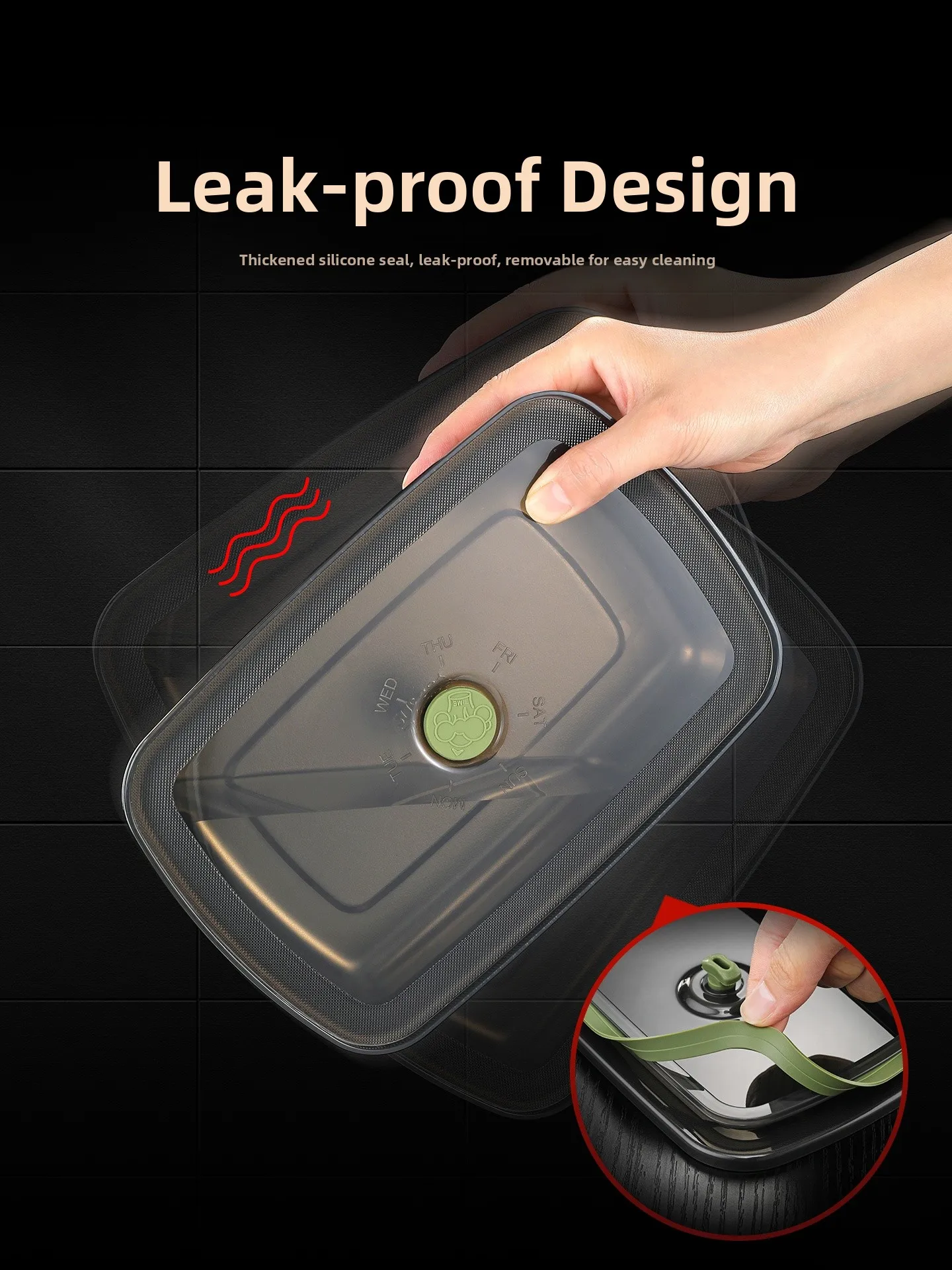 

JiDu Stainl Steel 304 Food Storage Container with Lid Lunch Box Fruit Refrigerator Freezer Sealable Square Box