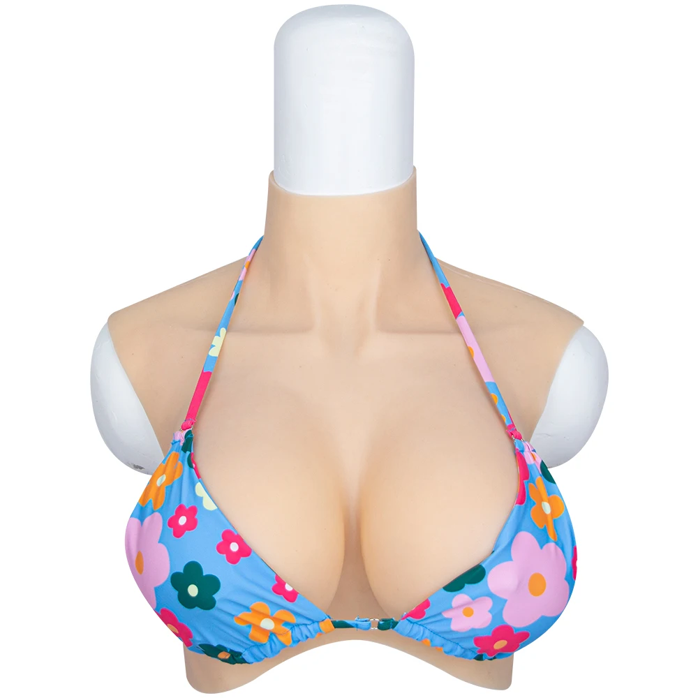 

Новые обновленные силиконовые формы груди с высоким воротом от C до G, силиконовая нагрудник для косплея, трансвеститов