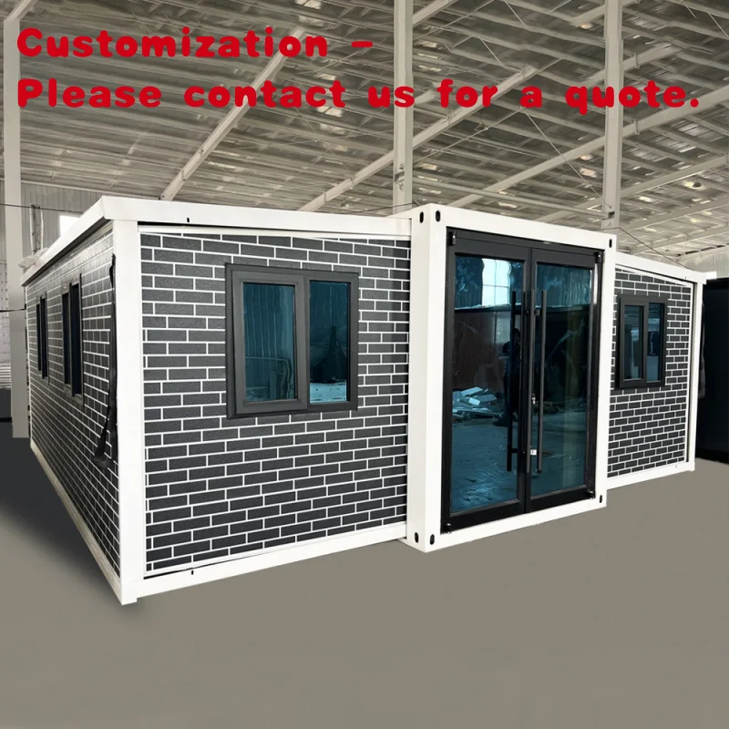 

custom.20ft Easy Install Expandable Container House Outdoor Use Tiny House with 3 Bedrooms Made From Steel and Sandwich Pane