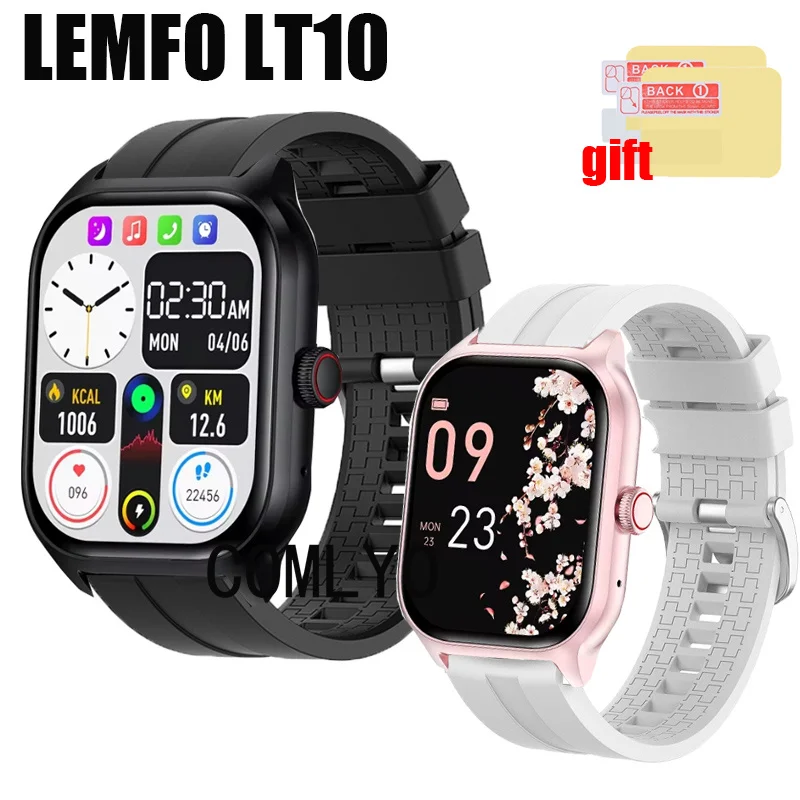 Wristband for LEMFO LT10 Smart Watch Strap Band Belt Silicone Bracelet Screen protector film For women men