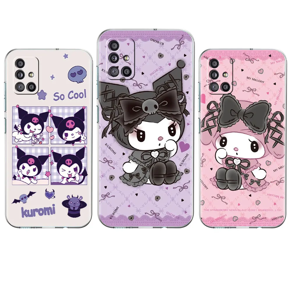 Clear Case Voor Samsung Galaxy A52 A12 A51 A32 A21s A71 A32 A22 50 A70 A31 A72 5G Telefoon cover Kuromi My Melody