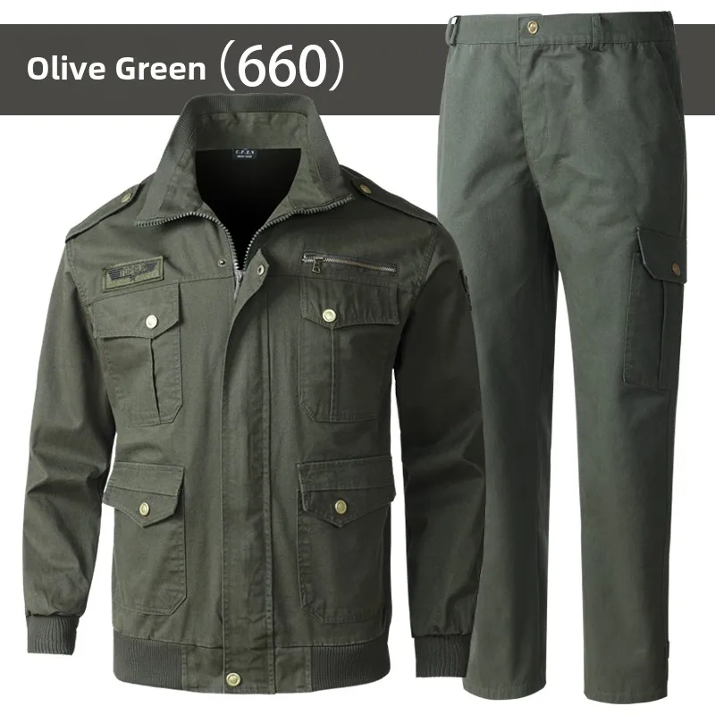 Set da Lavoro in Puro Cotone per Saldatura, Manica Lunga, Resistente all'Usura, per Primavera ed Estate