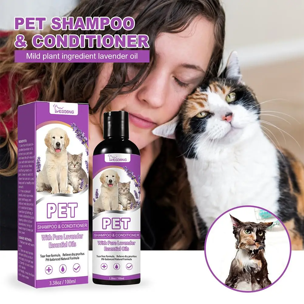 Shampooing désodorisant pour animaux de compagnie, décontamination parfumée des poils blancs, shampoing pour chien et chat, shampoing pour animaux de compagnie, shampoing de bain pour démangeaisons et Charleroi Eve Bubble, D0K4