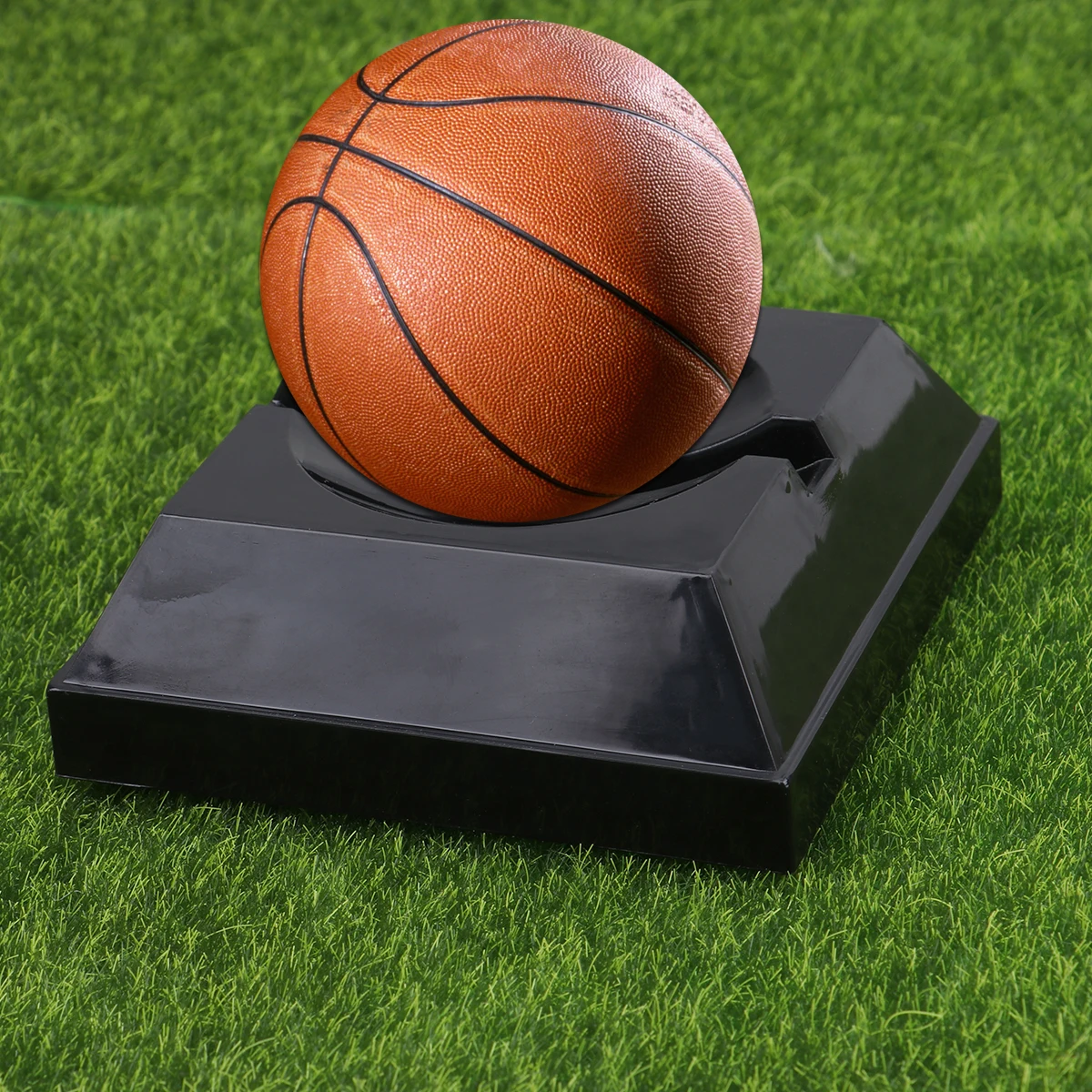 

Practical Ball Stand Display Holder Rack Support Base for Soccer Volleyball Basketball Football Rugby Ball (Square Base - Black)
