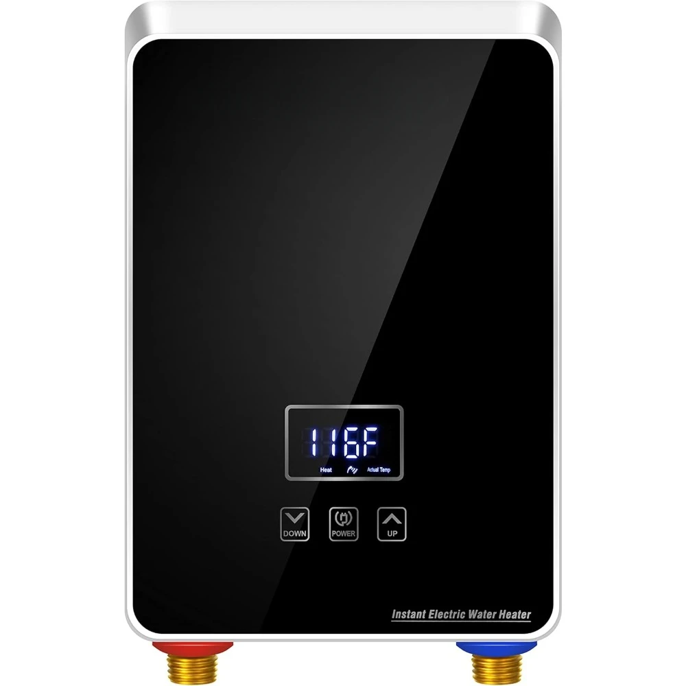 

Tankless Water Heater Electric, 6.5kw 240V Digital Display with Self-modulating & Overheating Protect, Instant Hot Water Heater