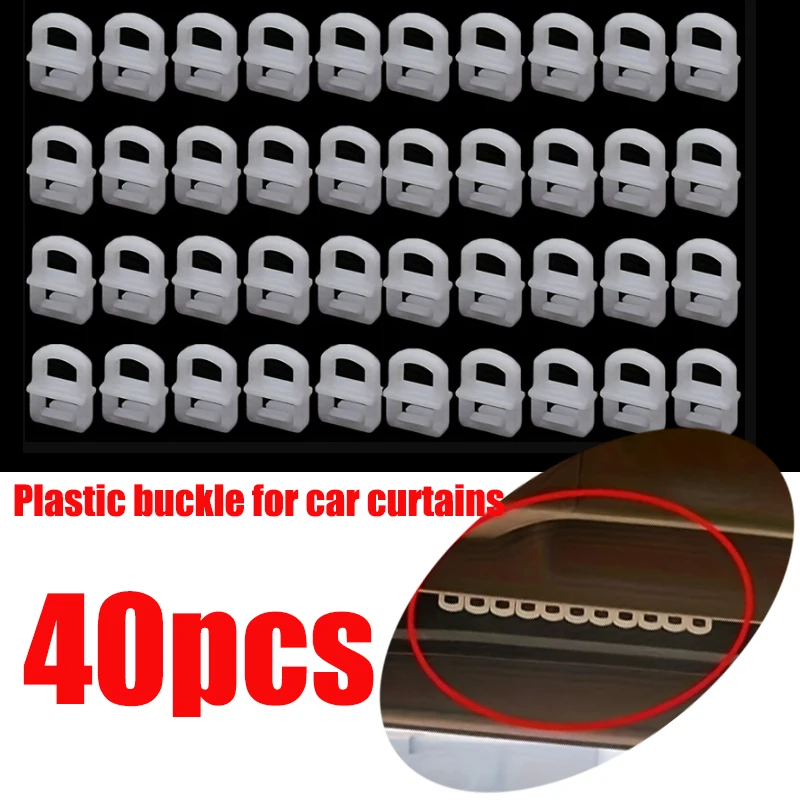 

40X Car Plastic Fasteners Clip For Truck Curtains Straight Pulley Buckle Rings Rivet Buckle For Car Curtains Fasteners Clip