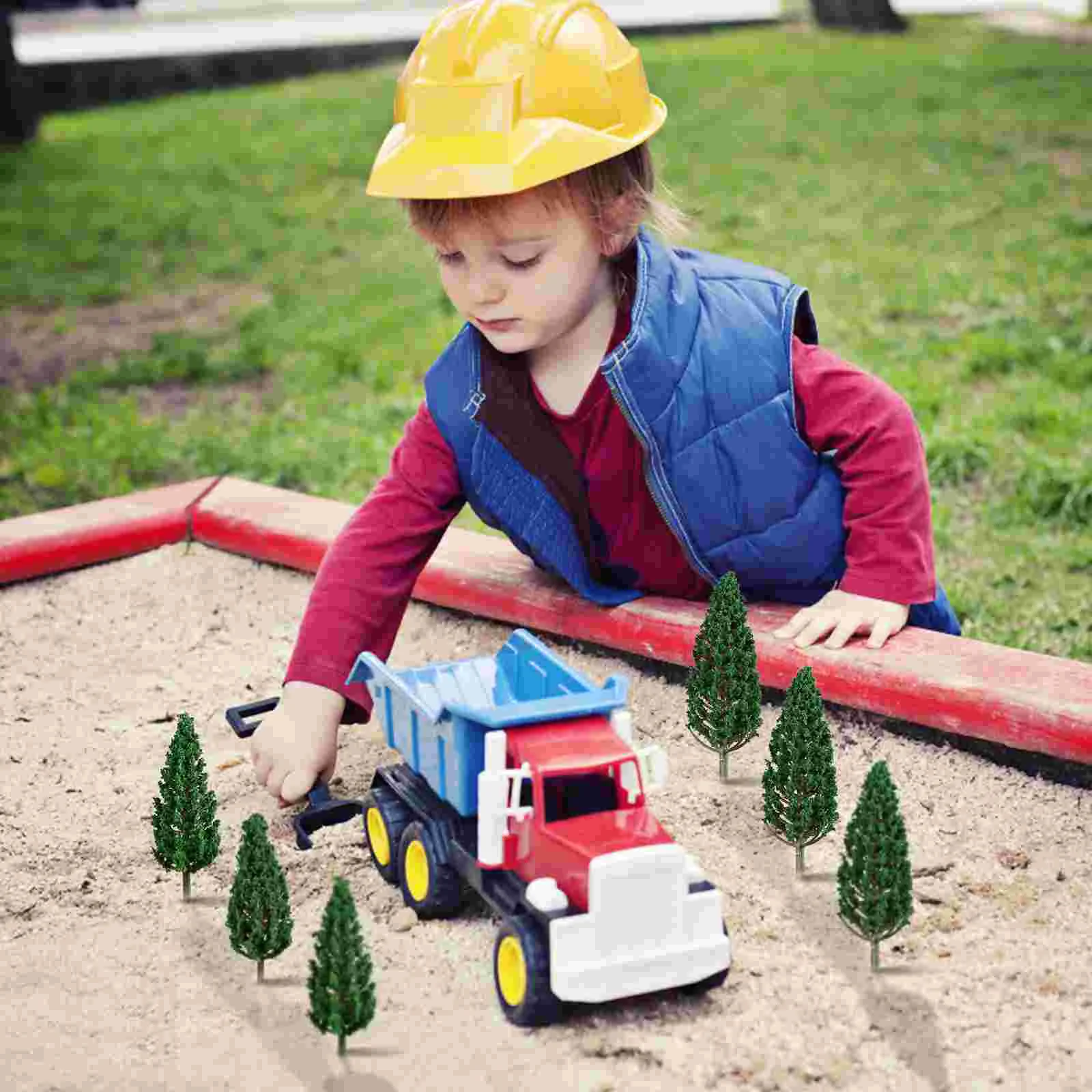 Petits arbres réalistes, faux modèles, mini arbres, table de sable pour l'artisanat, ornement en plastique, chemin de fer, arrière-plans, 24 pièces