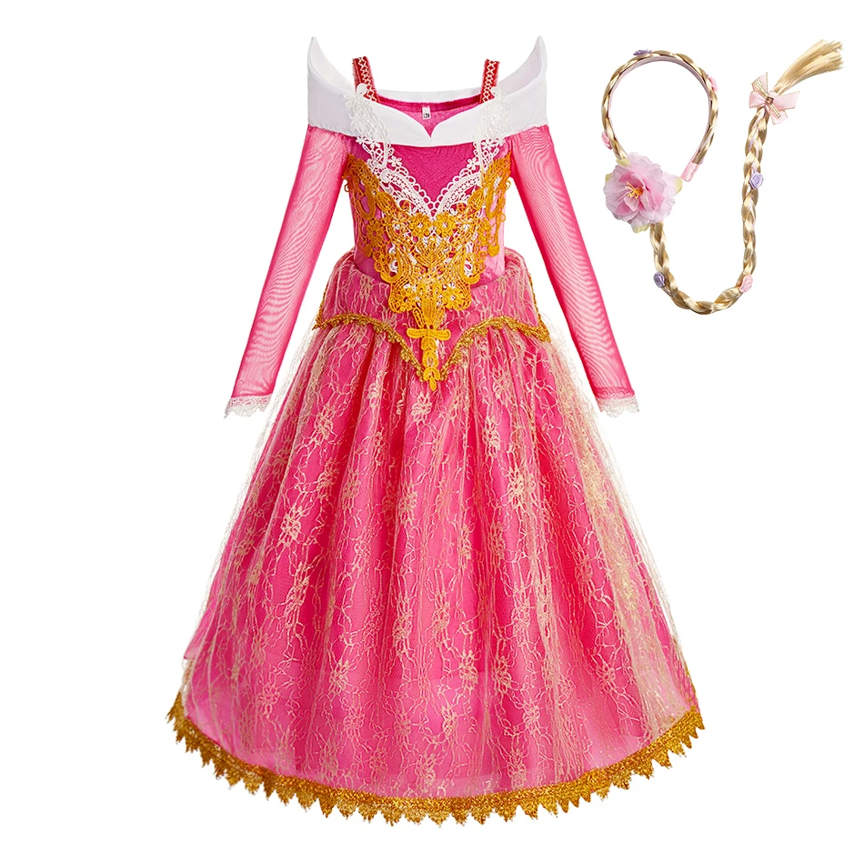 

Детское бальное платье на день рождения, одежда, детская юбка, красивое платье принцессы Авроры для девочек, карнавальный костюм на Хэллоуин