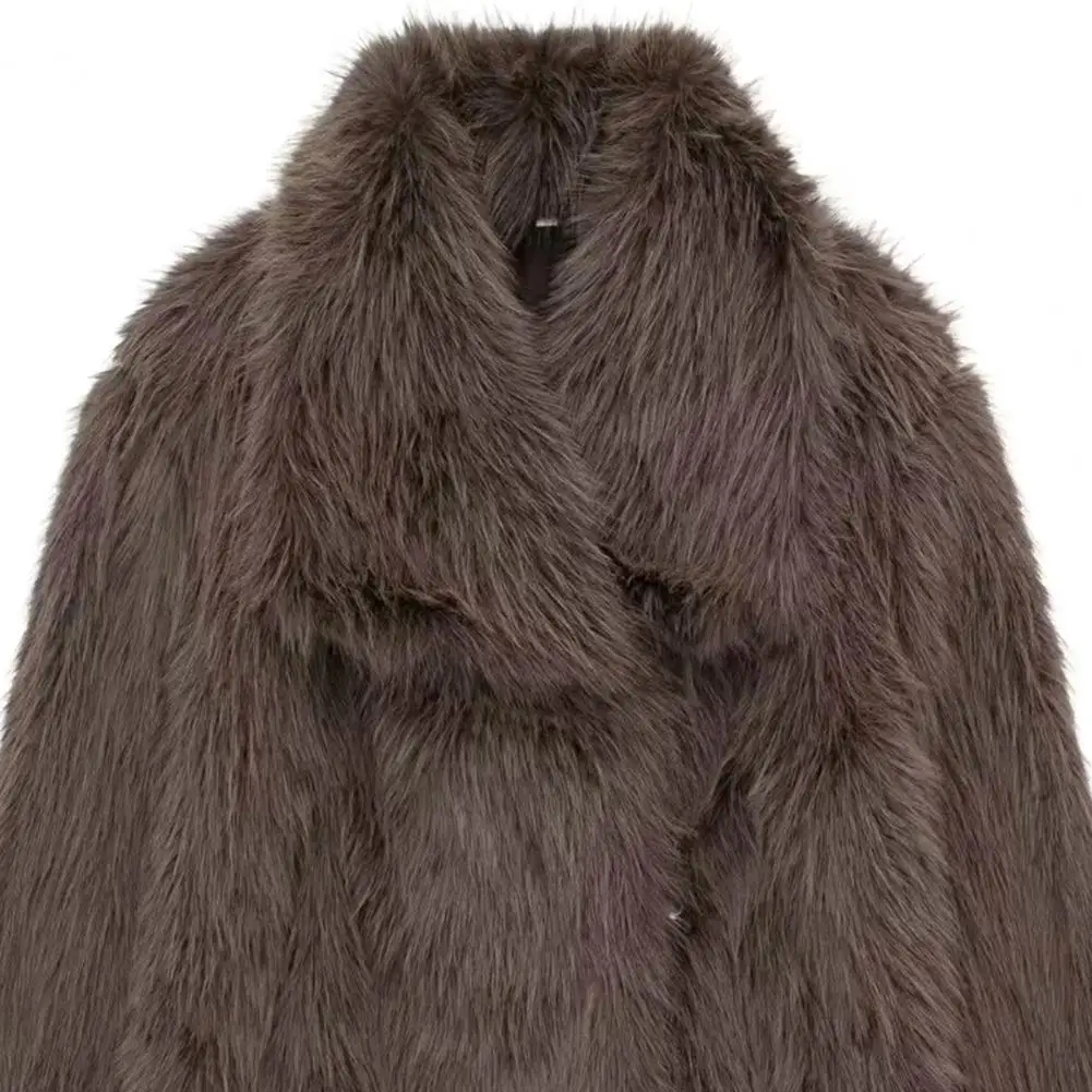 

Women's Clothing Faux Fox Coat Short Faux Fur Large Collar Loose Fashion Large Size Autumn Winter New Fluffy Jacket Warm Tops