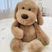 50cm Brown Dog Plush Toy Super Cute Kawaii Soft Sleeping Leg Clamp Soothing Doll For Children's Birthday Christmas Gift
