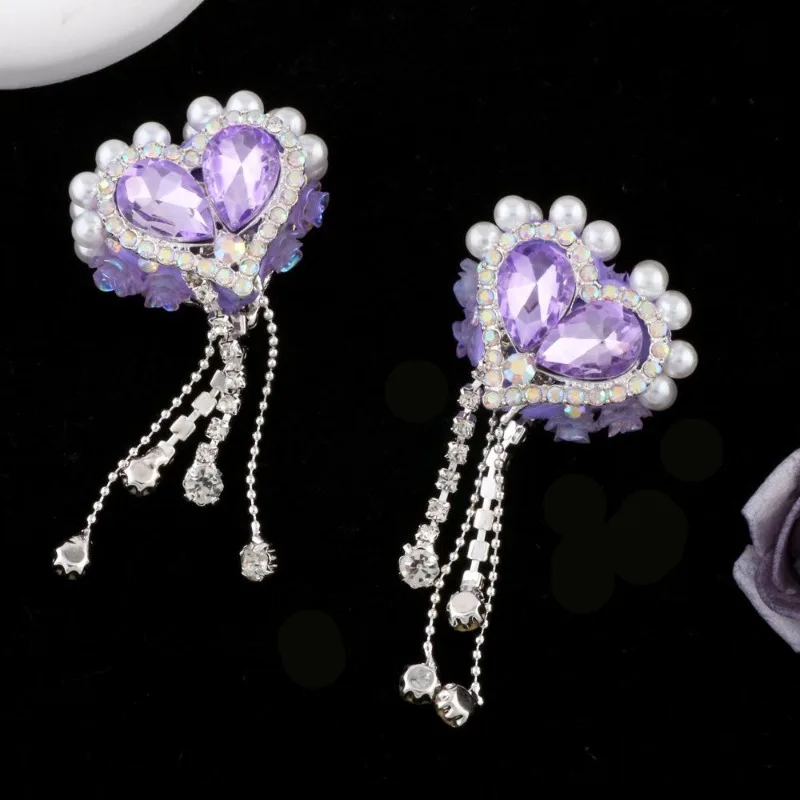 Love Western Regions Flower Tassel Diamond Ball Wear Straight Hole Bead DIY Mobile Phone Chain Key Chain Bag Chain Accessories