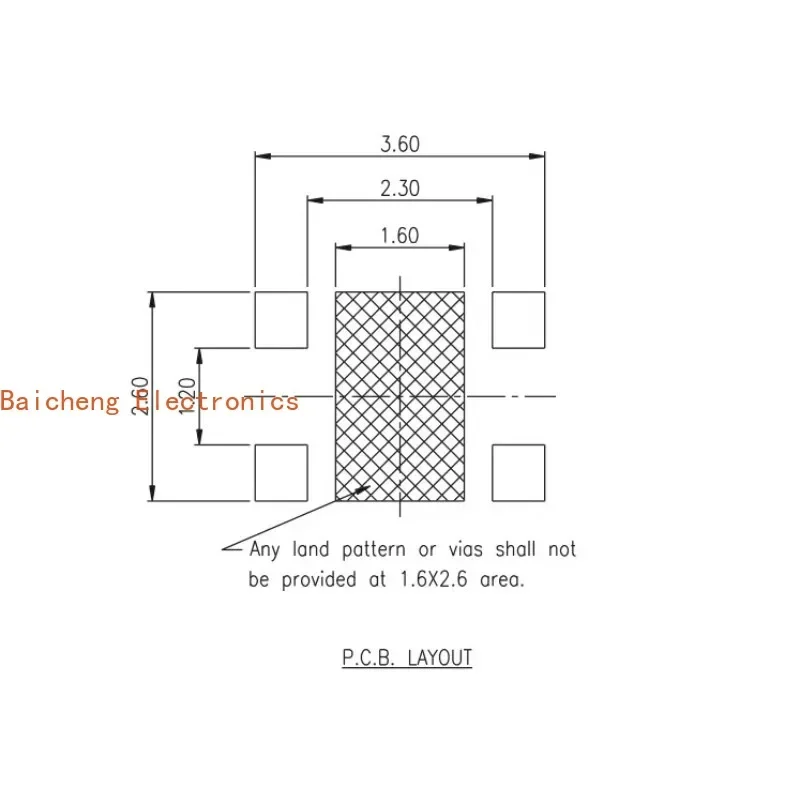 100PCS 2.6 * 3 * 0.65 patch 4-pin small and micro film button switch, light touch waterproof dust silicone point