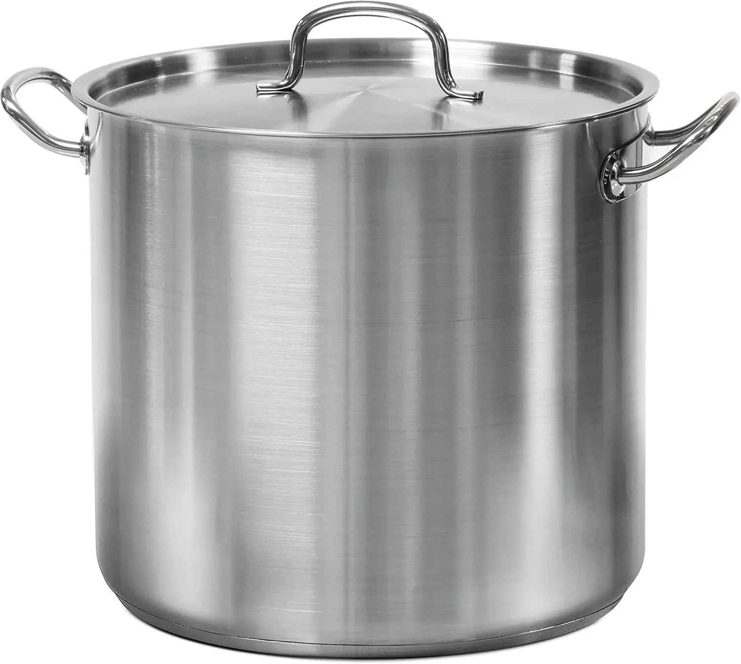 

Pro-Line Stainless Steel 24-Quart Stock Pot with Lid, Extra Large Soup Pot for Professional Kitchens, NSF-Certified