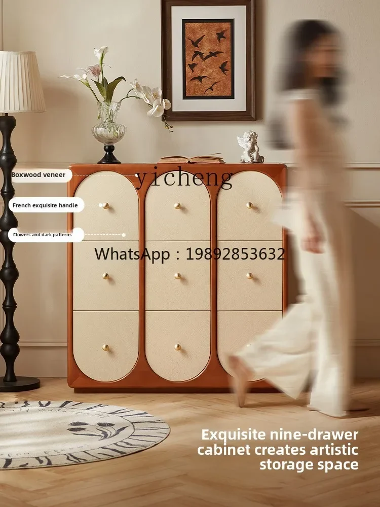 

W5.14 nine chest chest bedroom bedside storage living room side cabinet drawer storage cabinet