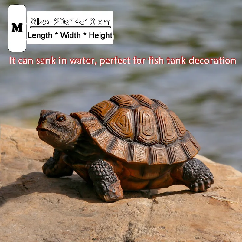 Hars Schildpad Buiten Tuin Vijver Aquarium Bonsai Decoratieve Schildpad Dier Sculptuur Voor Huis Tuin Decor Ornament