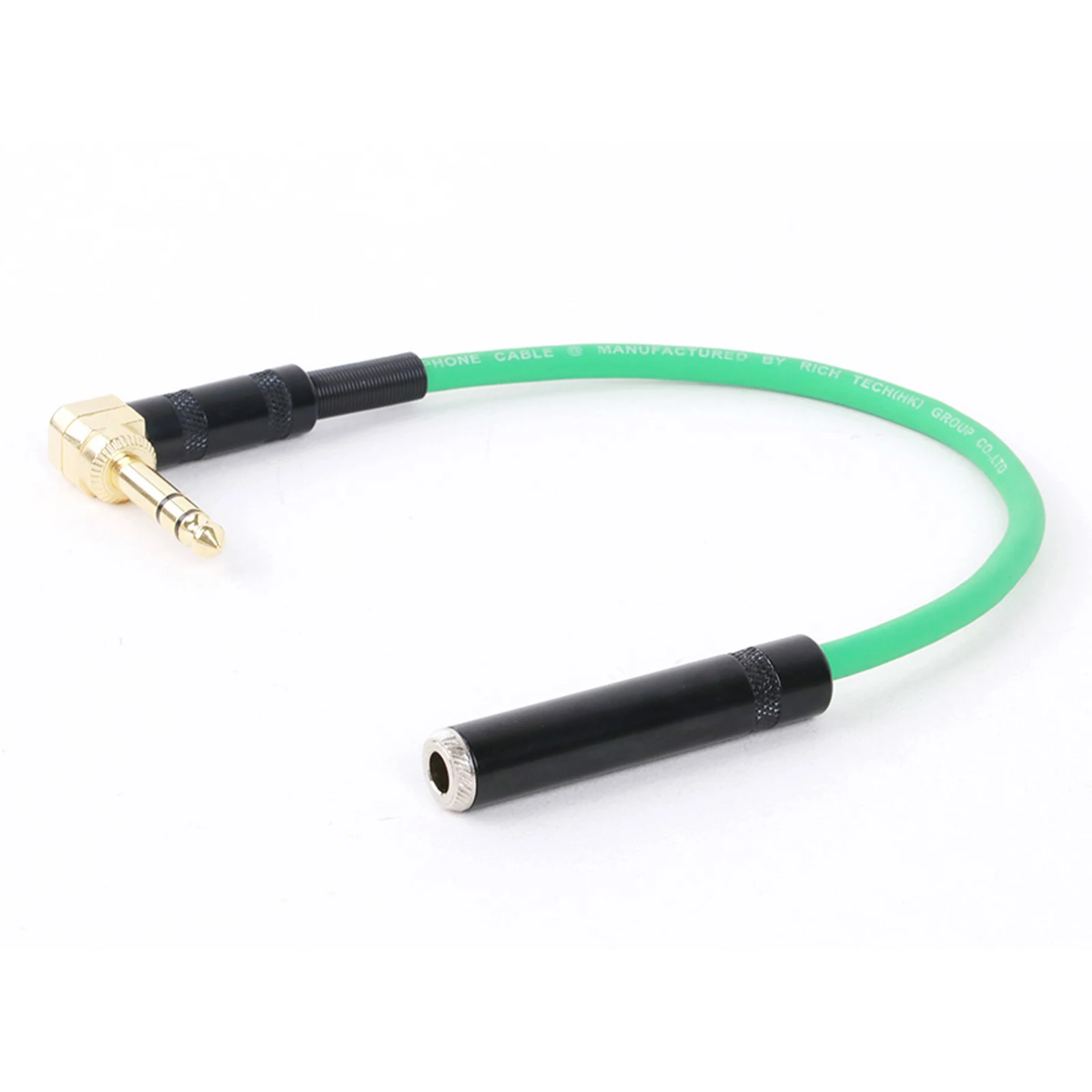 Gold-Plated Right Angle Stereo TRS 6.35 Male to Female Audio cable Line 90 Degree Bend 1/4 inch TRS Audio Extension Cable Cord