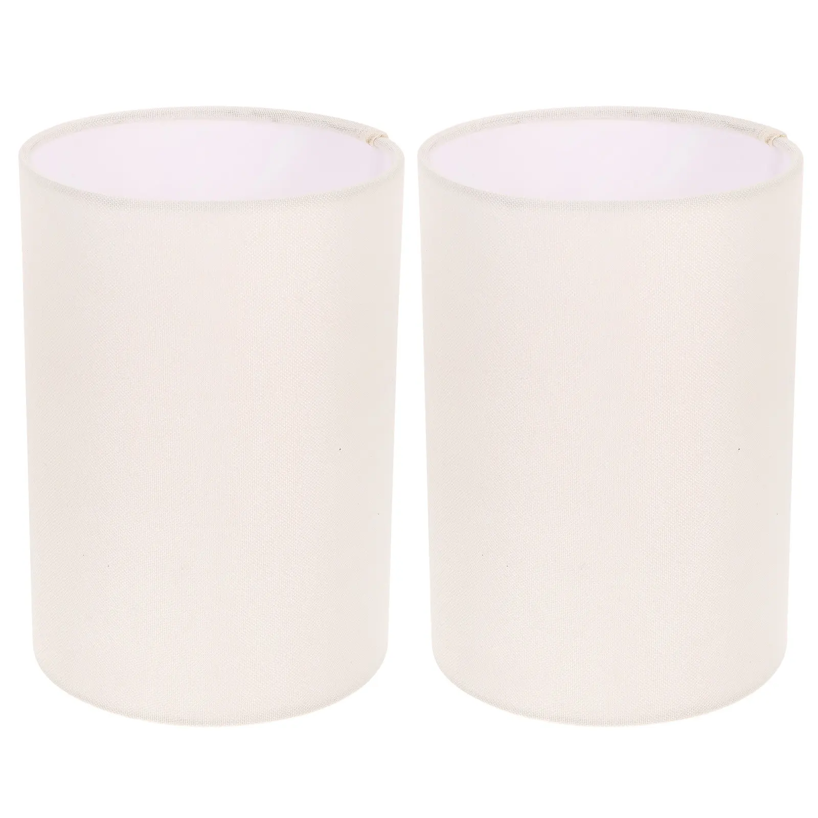 

2 шт. цилиндрических абажуров из льняной ткани, мягкий рассеиватель света для подвесных, напольных, настенных, настольных, люстр и потолочных светильников