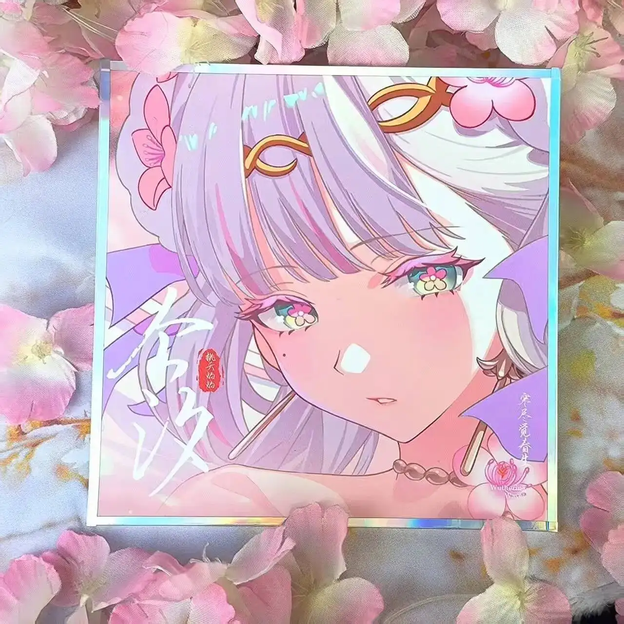 

Game Brooch Pins Bedge Wuthering Waves Jinhsi Sanhua Anime Badge Laser Colored Paper