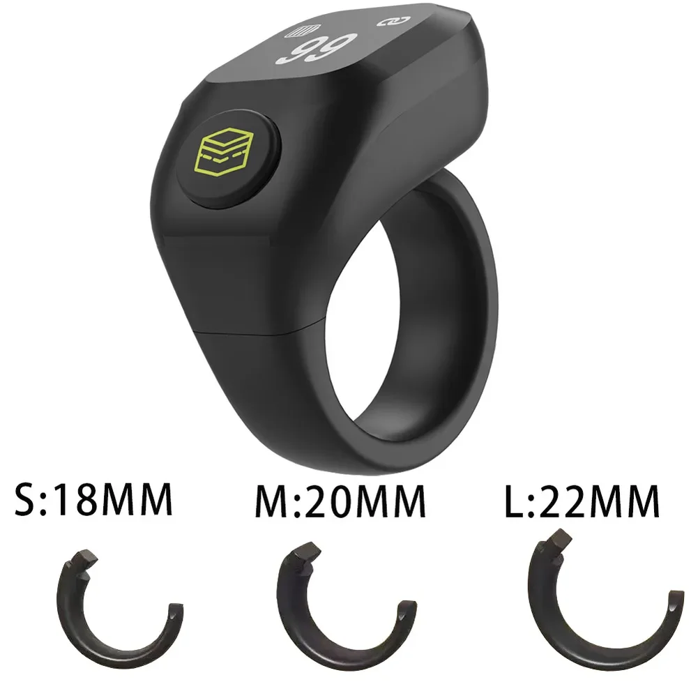 Tasbih Counter Ring With Clear 0.42 Inch Display 64x32 Resolution For Zikr And Salah Tracking Single Button Control