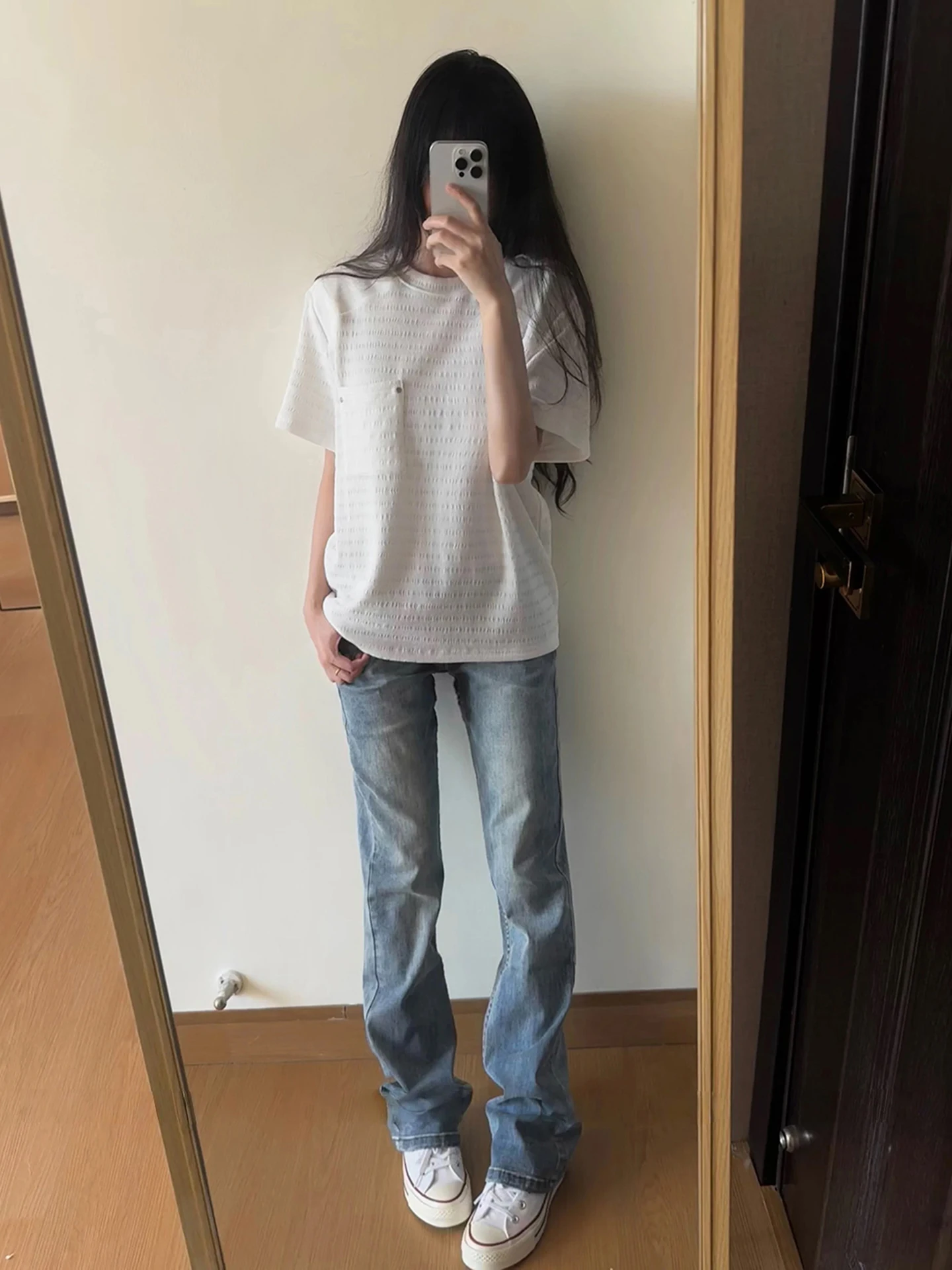 

Облегающие синие джинсы с высокой талией для мужчин и женщин, прямые джинсы High Street Sle, расклешенные брюки Bcare Knife Denim