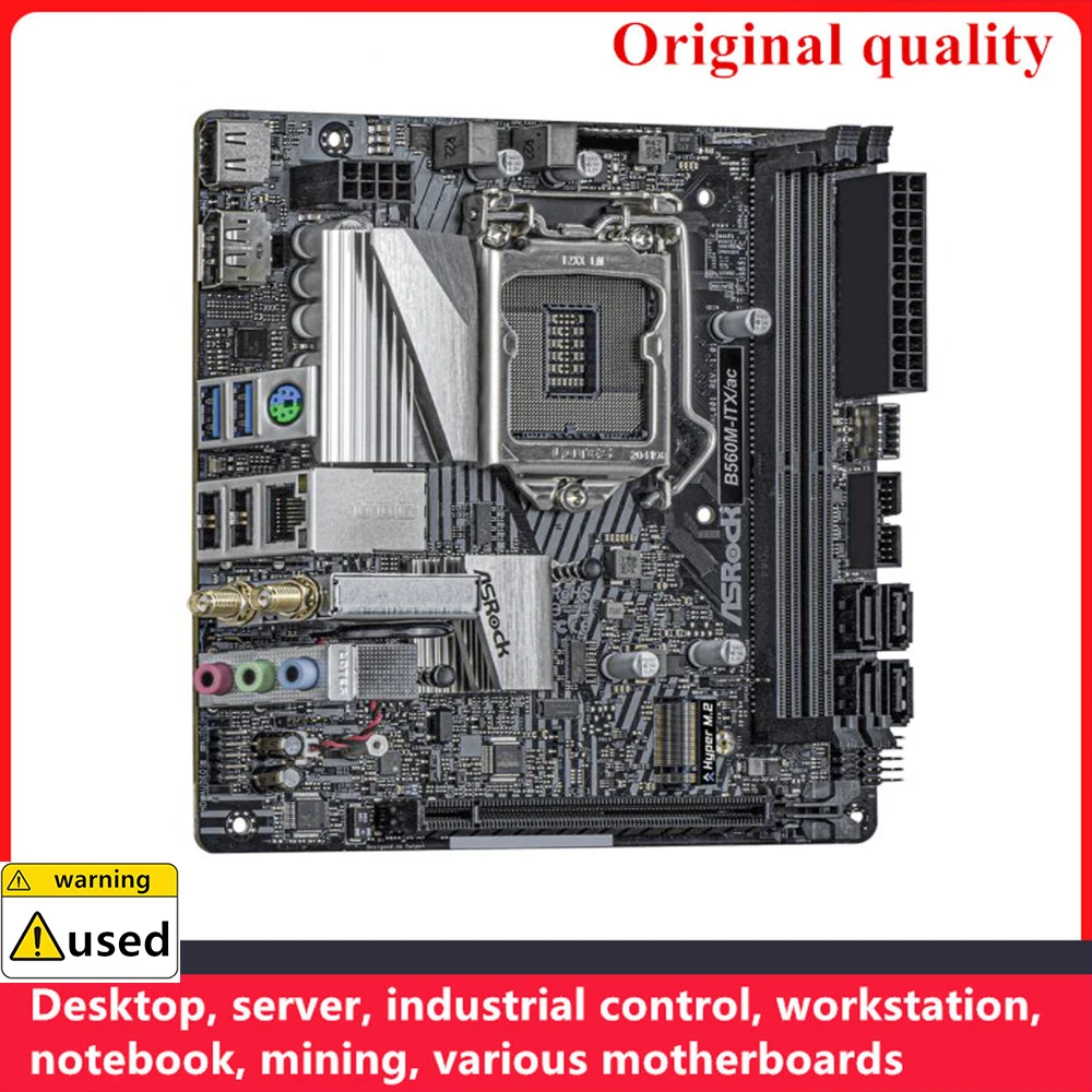 Imagem -03 - Asrock-mini-motherboard B560m-itx ac B560m-itx Itx Lga 1200 Ddr4 para Intel B560 Motherboard Desktop M.2 Nvme Sata Iii