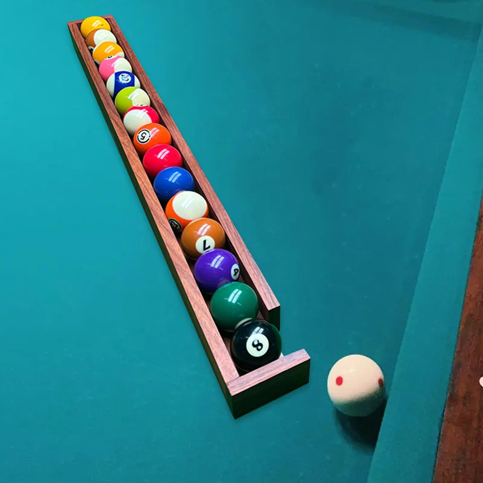 

Billiard Stroke Trainer Wood Cue Straight Fixed Large Capacity Aiming Helper