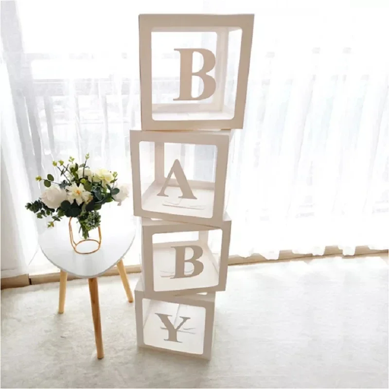 

Baby Shower Boy Girl Transparent Box Baby Shower Decoration Baby Christening Birthday Party Decor Balloon Box Baby Shower Gift