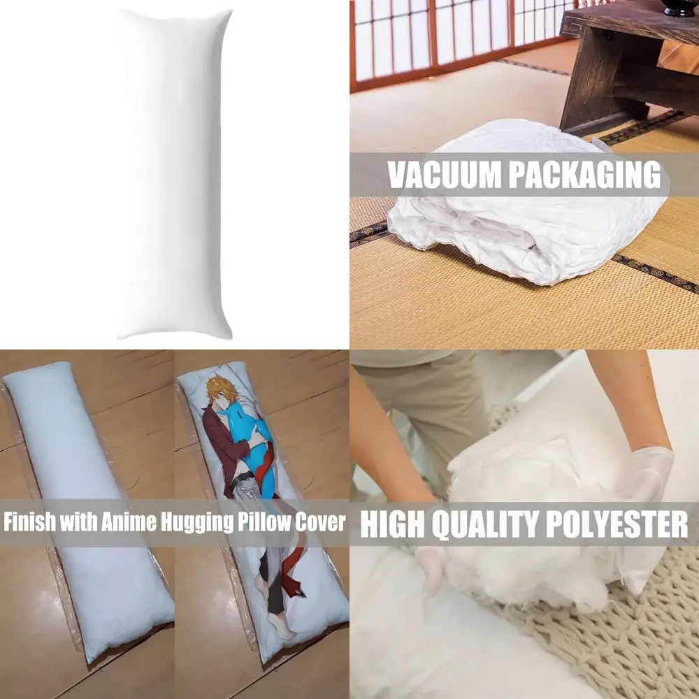 

Вставка для подушки для тела в стиле аниме 20x60, сердечник подушки Dakimakura 50x150 см, в вакуумной упаковке, белый