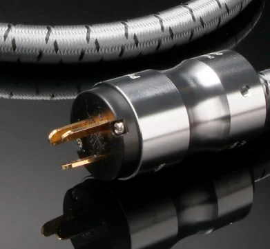 Krell 24K pozłacana europejska standardowa męska wtyczka zasilania sieciowego Audio HIFI europejskie żeńskie gniazdo zasilania