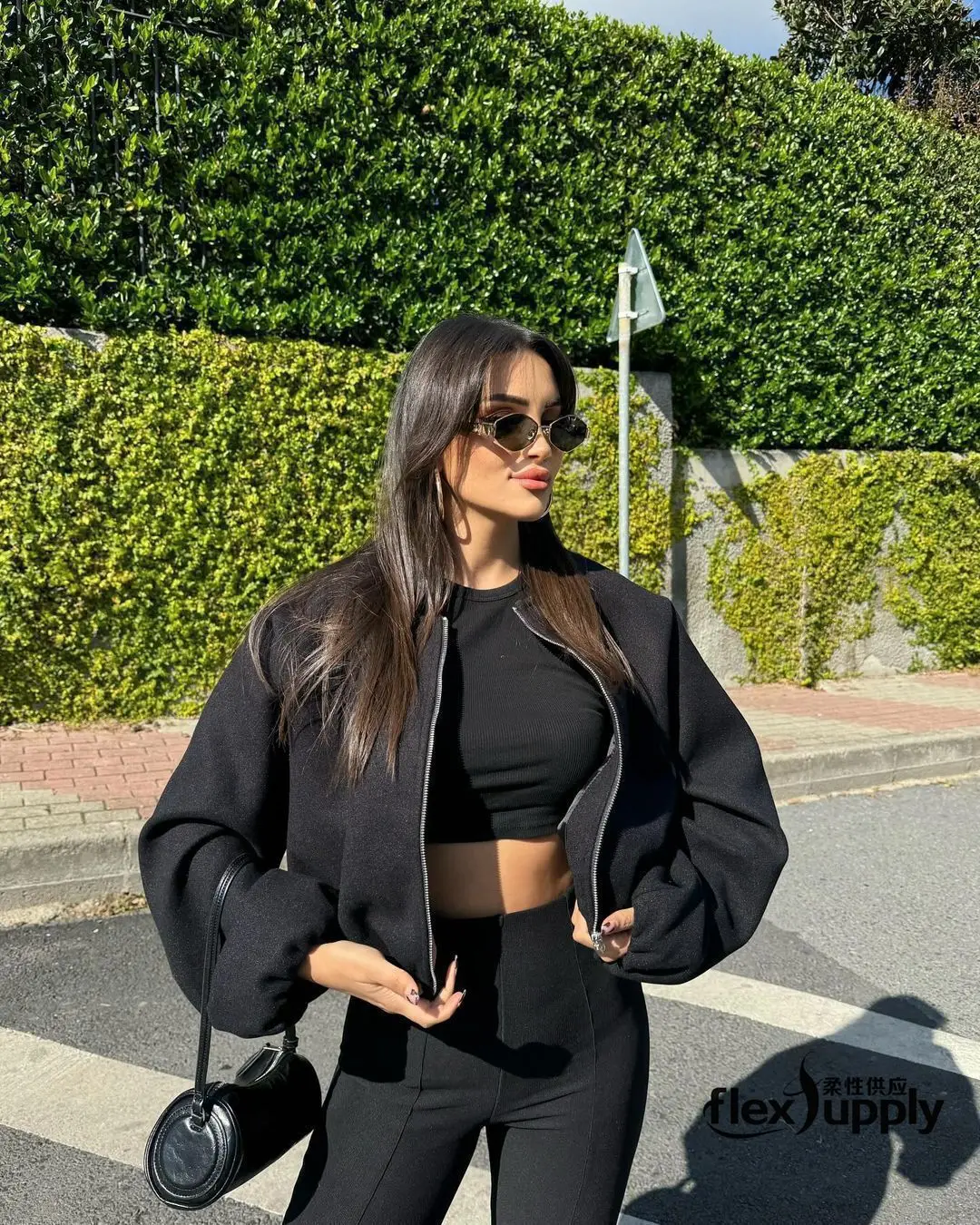Women's new versatile fashion soft bomber jacket women's clothing