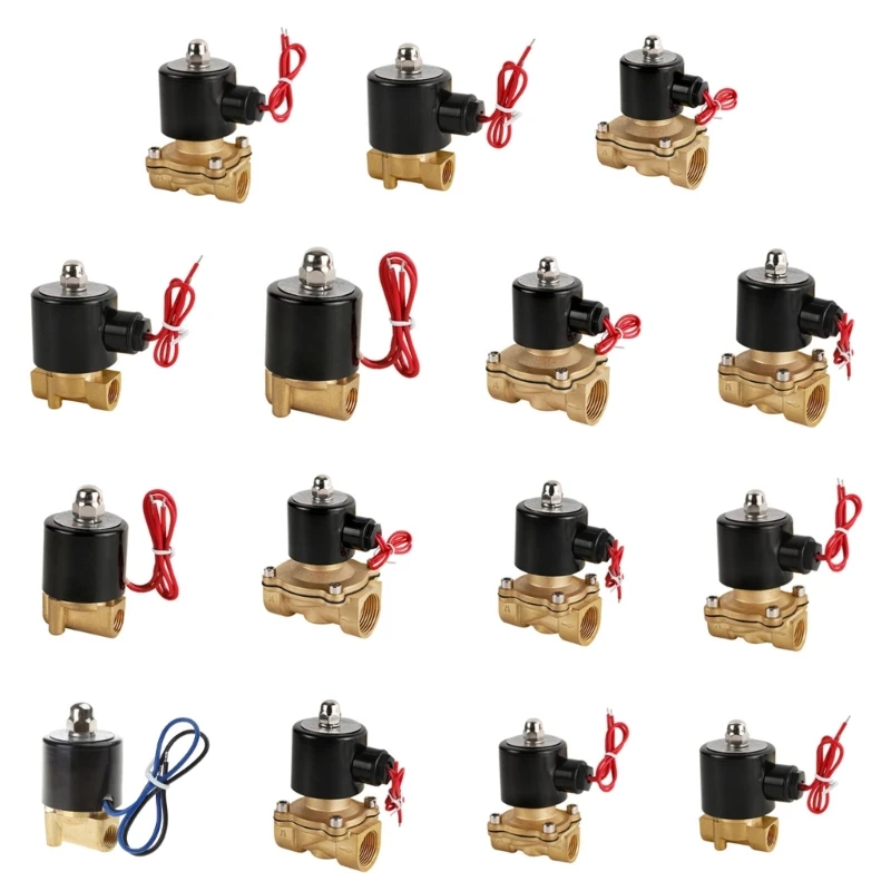 

Electric Solenoid 1/4" 3/8" 3/4" DN8/10/15/20/25 Normally Closed Pneumatic for Water Oil Air Gas 12V 24V 220V