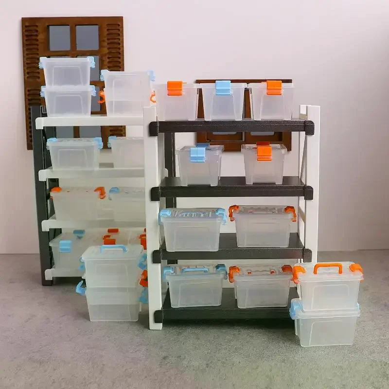 5 Stuks Poppenhuis Mini Opbergdoos Clear Toolbox Model Poppenhuis Thuis Woondecoratie Poppenhuis Micro Scène Decor Props