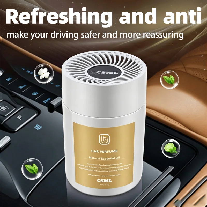 Gardenia Car Fragrance Solid Balm for Interior Use, High-End New Model, Long-Lasting Fragrance, Odor Eliminator, New Car Deodorizer