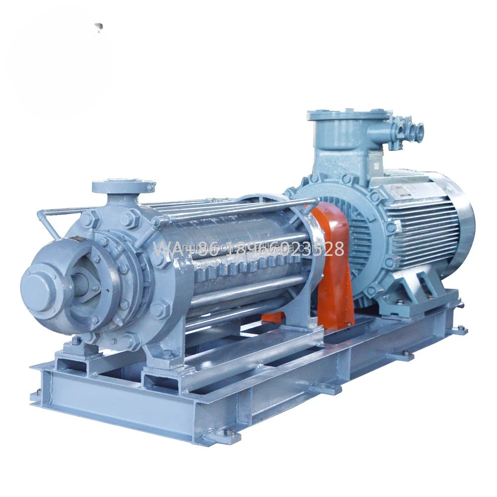 مضخة طرد مركزي أفقية متعددة المراحل لمحرك كهربائي للمياه الساخنة برأس 1000 متر