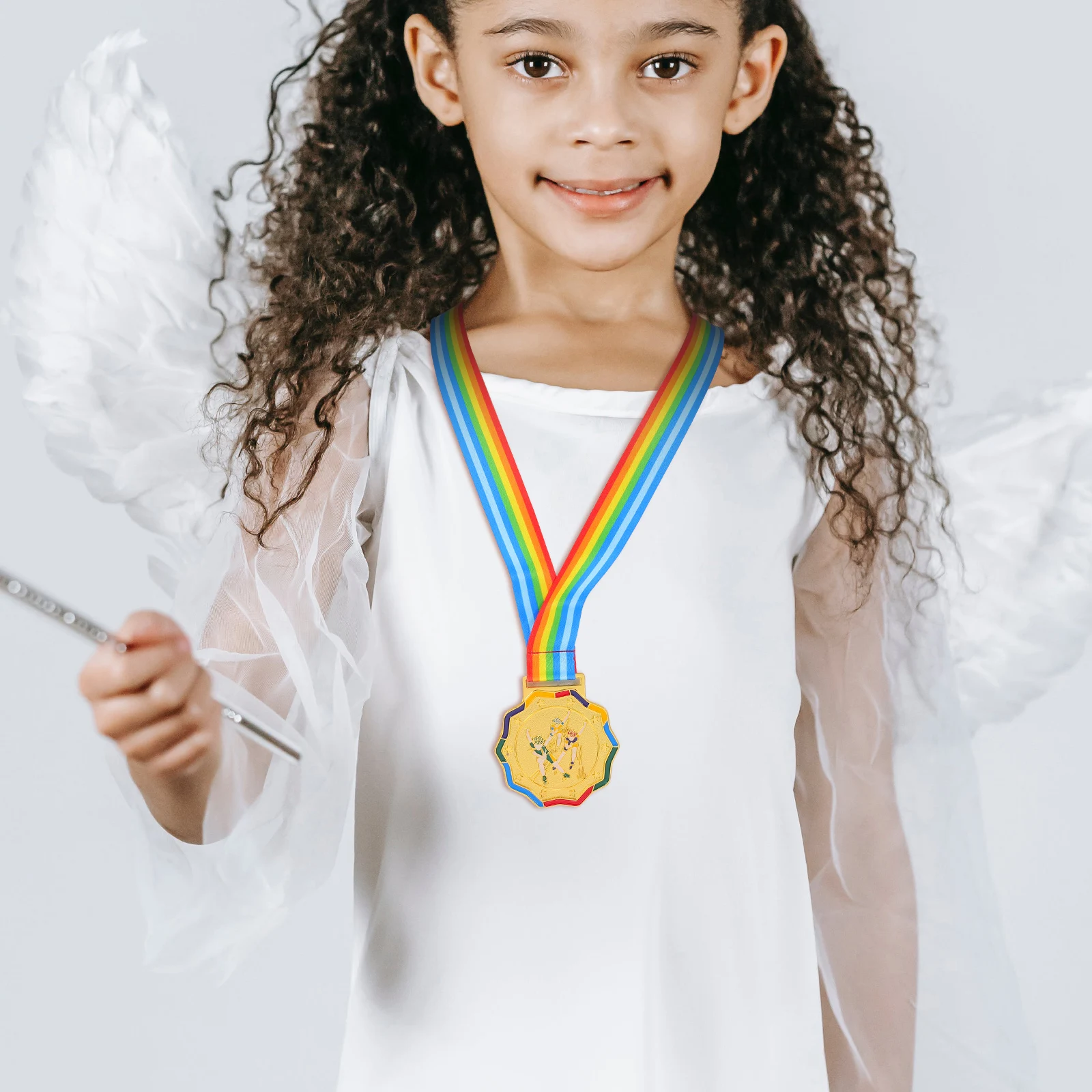 

Kids Gold Ice Skating Lightweight Award Medals First Place Medal With Ribbons With Ribbons First Place Medals For Children