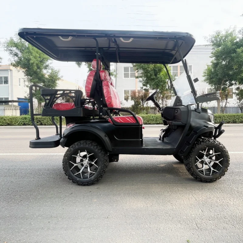 Cochecito deportivo todoterreno barato con suspensión delantera independiente, carrito de golf eléctrico, materiales de estructura de revestimiento de moldeo por inyección PP