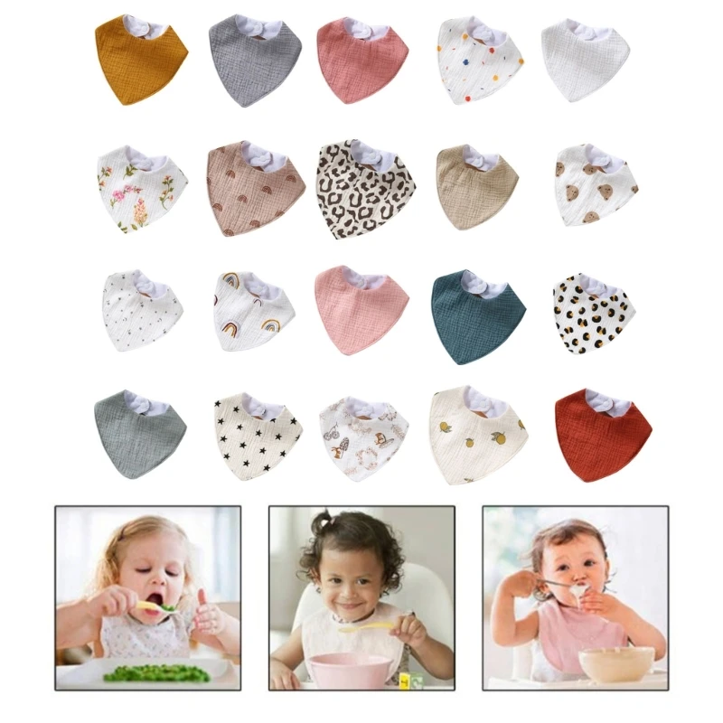 

Gentle & Absorbent Cotton Burp Cloths Stylish & Practical Baby Spit Up Bibs Essential Accessories for New Parents Gift