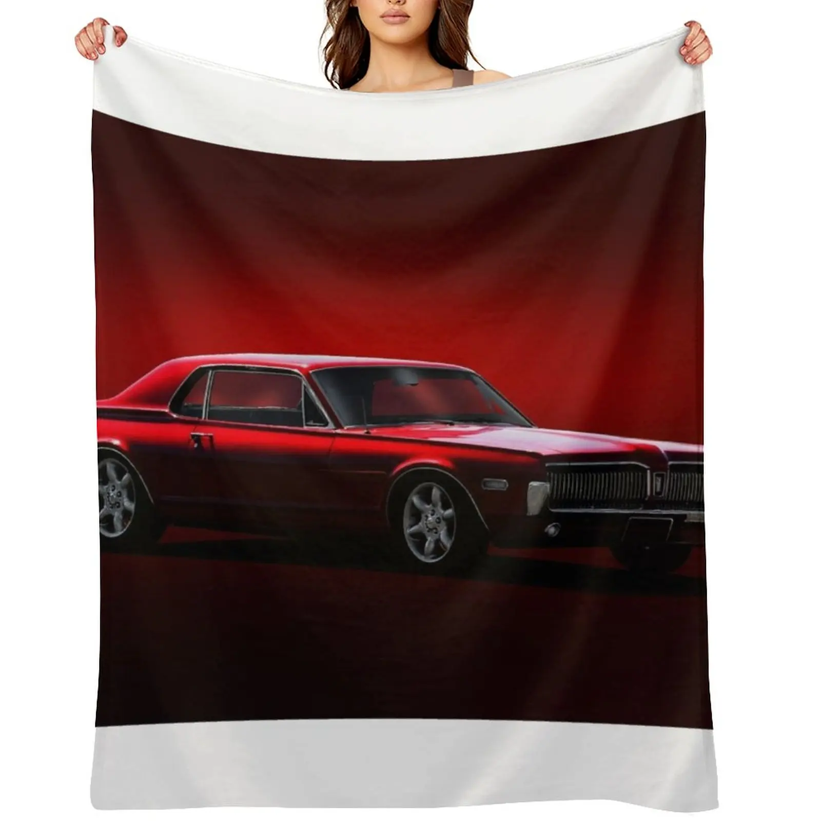 

1968 Mercury Cougar Throw Blanket Comforter Designers Furry Bed Blankets