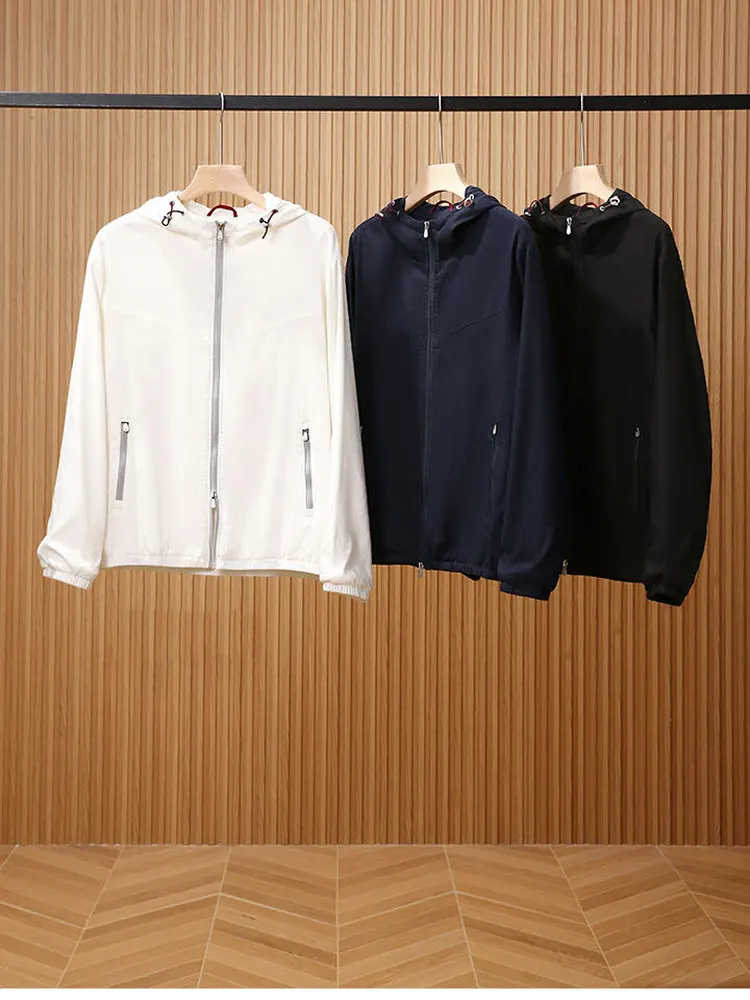 

Легкая дышащая повседневная весенняя куртка из льна с капюшоном, приятная для кожи, удобная посадка, длинный рукав, модная верхняя одежда