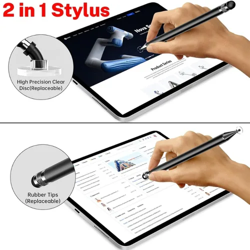 Imagen 2 del producto 1-3 uds tableta inteligente teléfono Universal 2 en 1 lápiz óptico capacitivo bolígrafos de dibujo para iPhone/Android todas las pantallas táctiles capacitivas