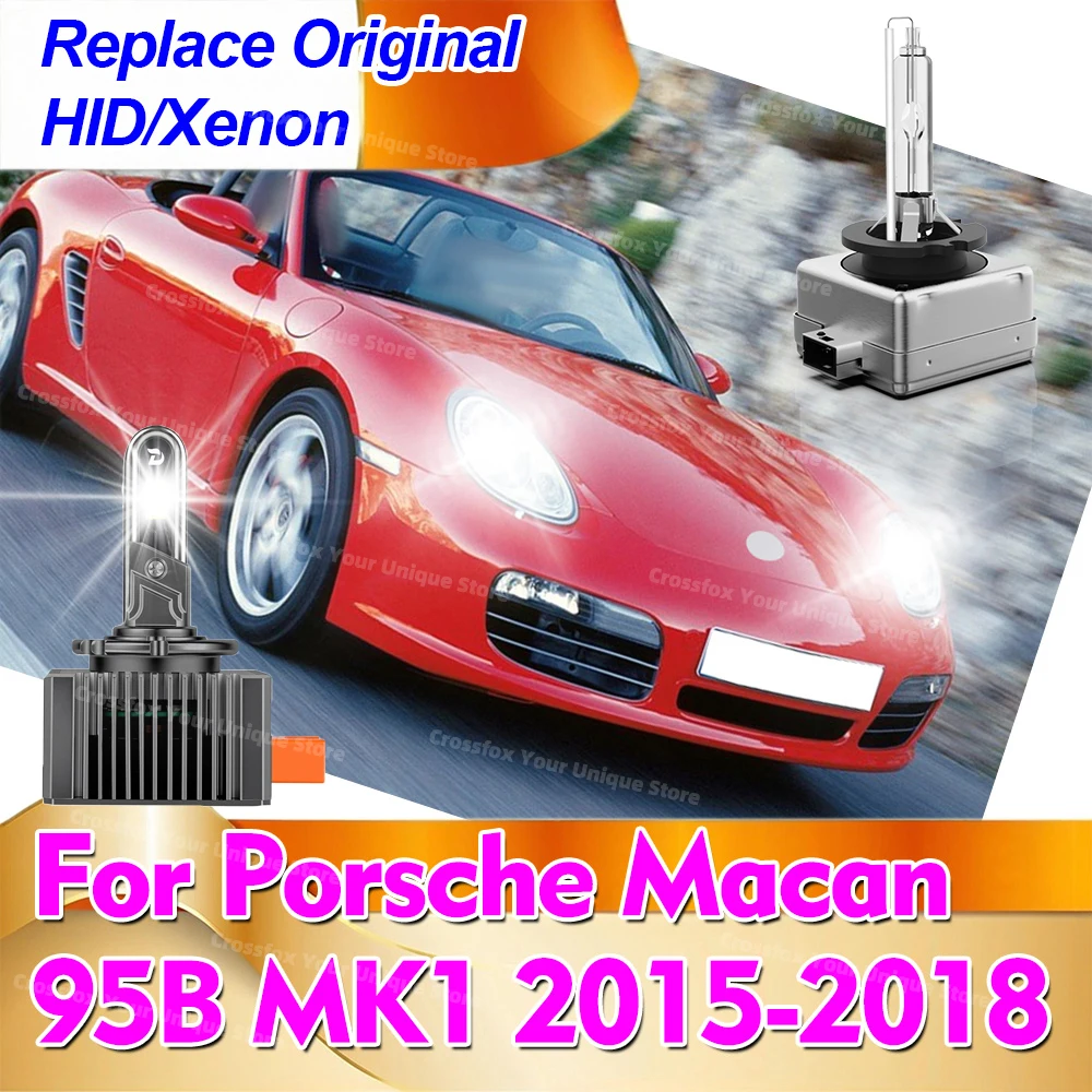 

2x HID/LED лампы для автомобильных фар 6000K, ярко-белые, 12В, для Porsche Macan 95B MK1 2015-2018, замена оригинальных HID ламп